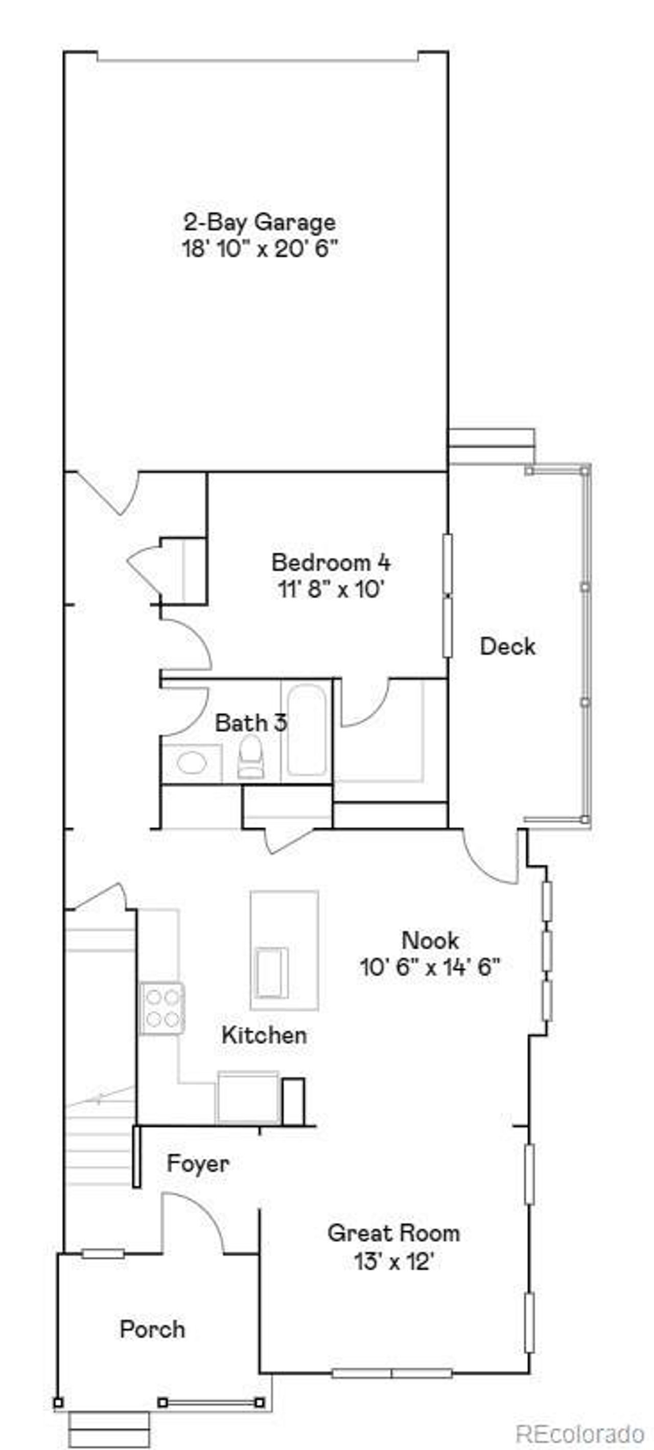 2D floor plan layout of this home in , Thornton, CO (Image 2).