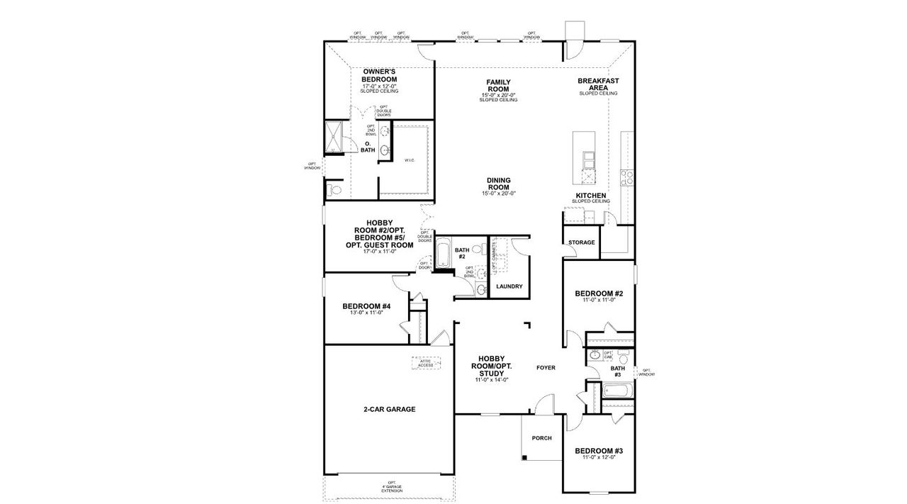2D floor plan layout of this home in Carillon, Manor, TX (Image 2).