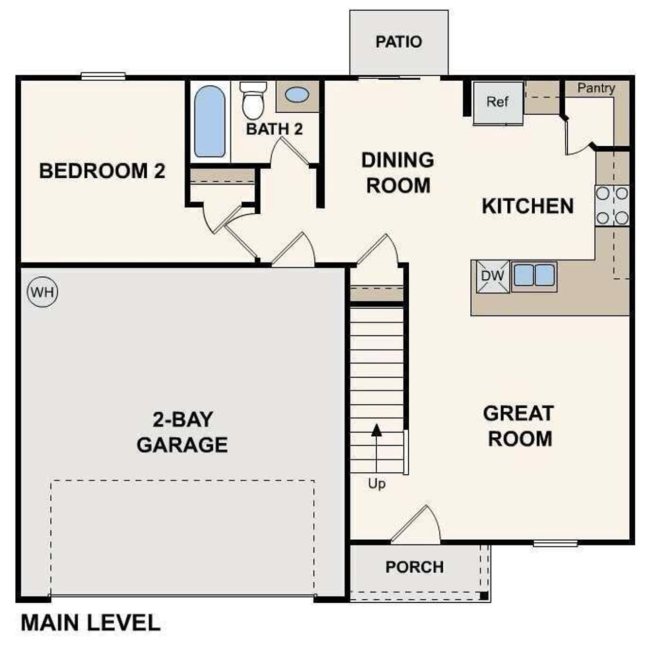 2D floor plan layout of this home in Kinsale, Macon, GA (Image 2).