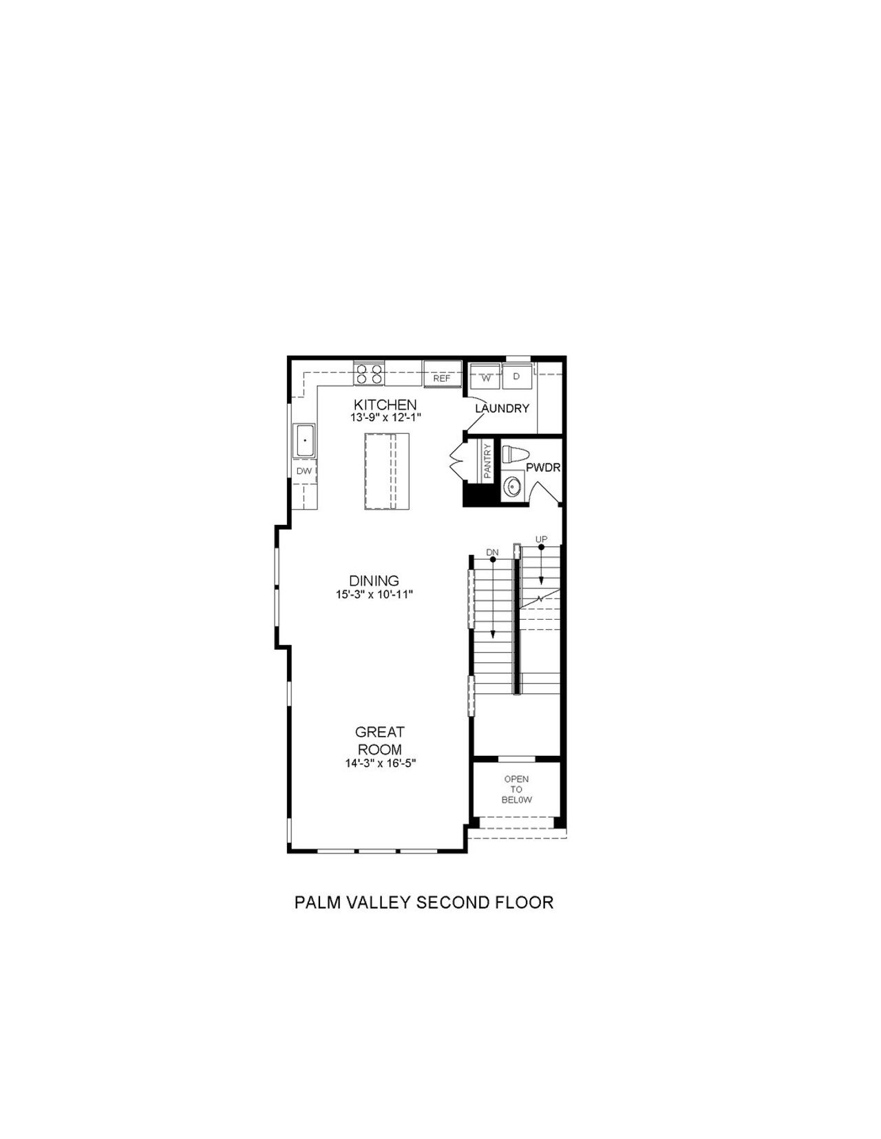2D floor plan layout for the The Palm Valley by RGC Multifamily Group in The Townhomes at Old Settlers, Round Rock, TX (Image 2). 2D floor plan layout for the The Palm Valley by RGC Multifamily Group in The Townhomes at Old Settlers, Round Rock, TX (Image 2).