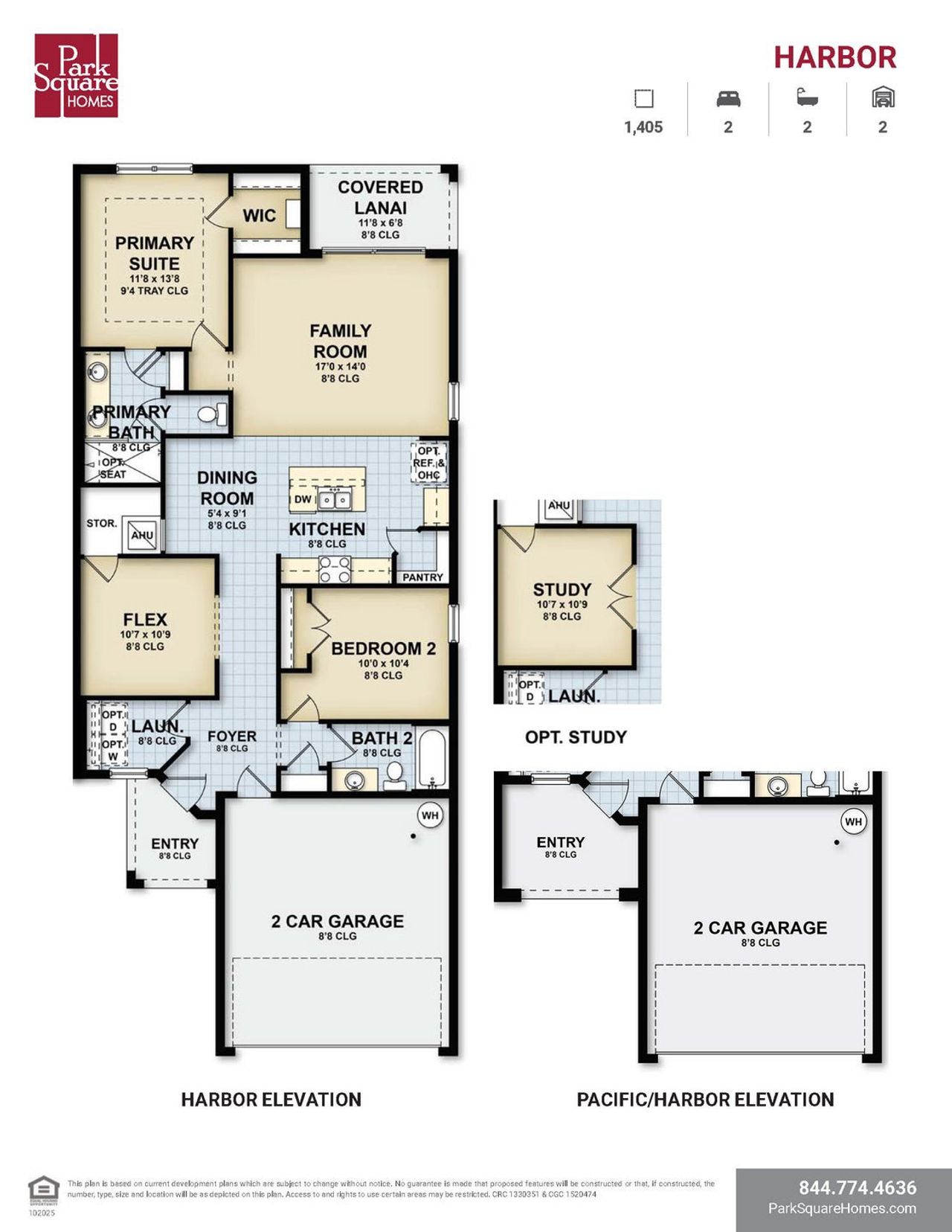 2D floor plan layout of this home in Leela Reserve, Tavares, FL (Image 2).