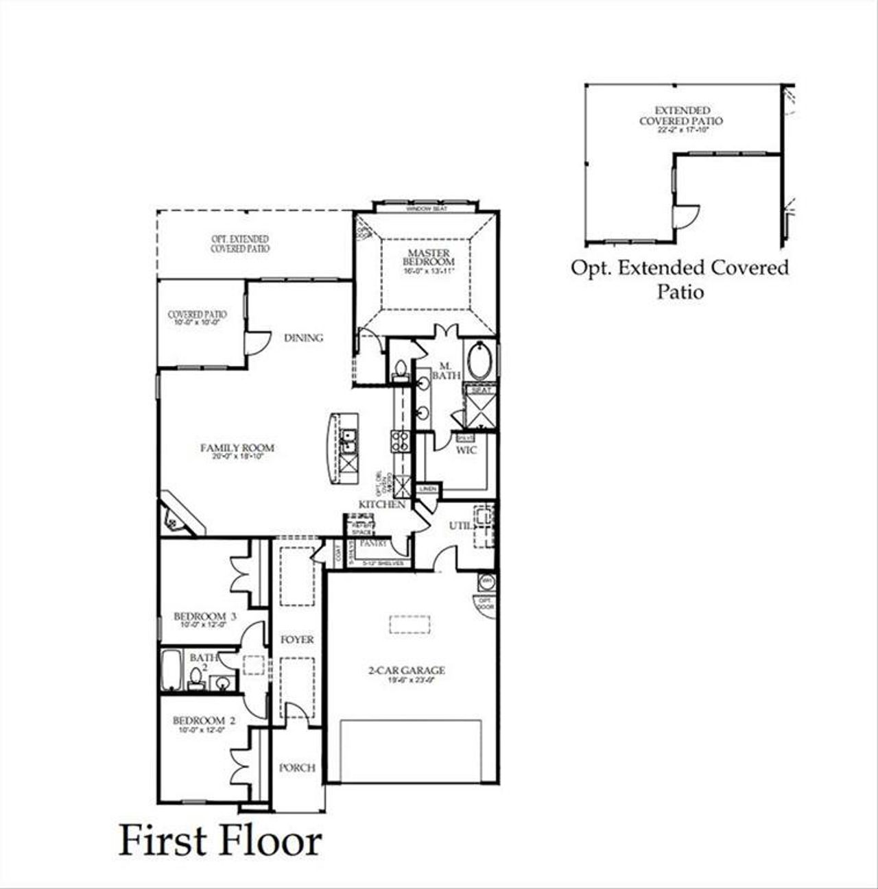 2D floor plan layout of this home in Creek Valley Estates, Garland, TX (Image 2).