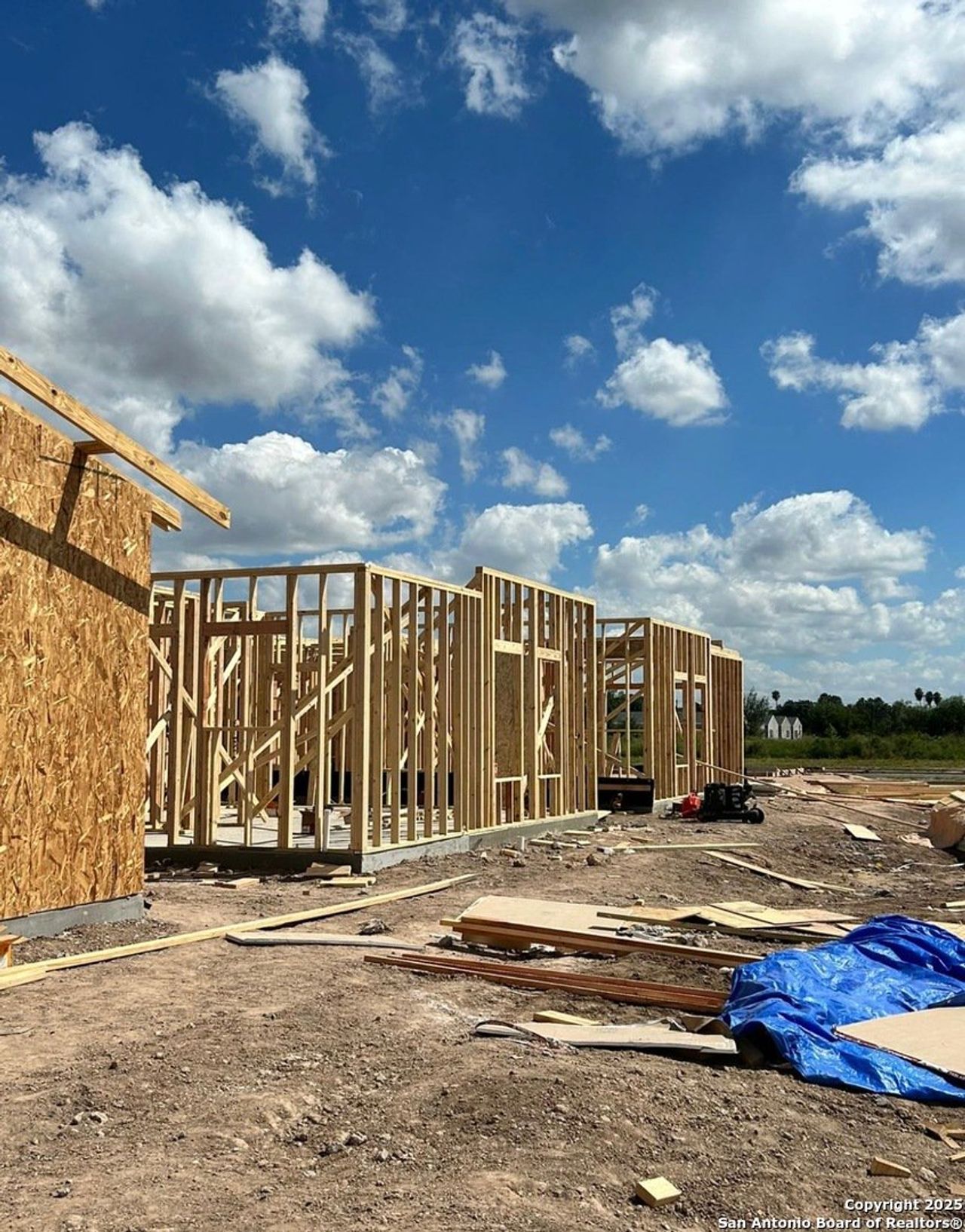 In-progress construction of a new home in , Weslaco, TX (Image 2).