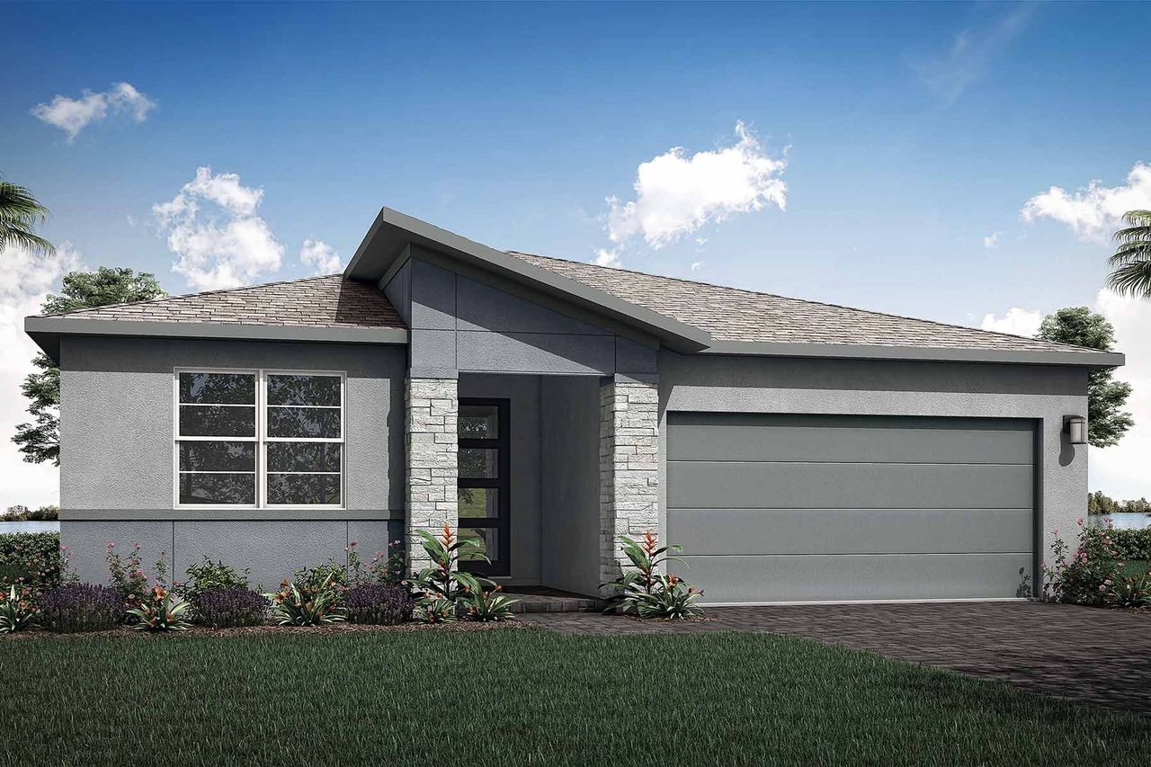 Representative exterior photo of a completed home built from the Caledon by Mattamy Homes in Tradition, Port St. Lucie, FL (Image 2).