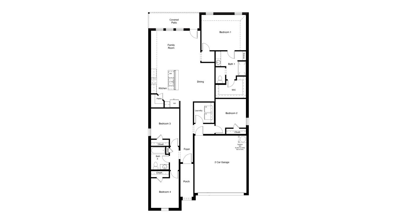 2D floor plan layout of this home in Legado, Cleburne, TX (Image 2).