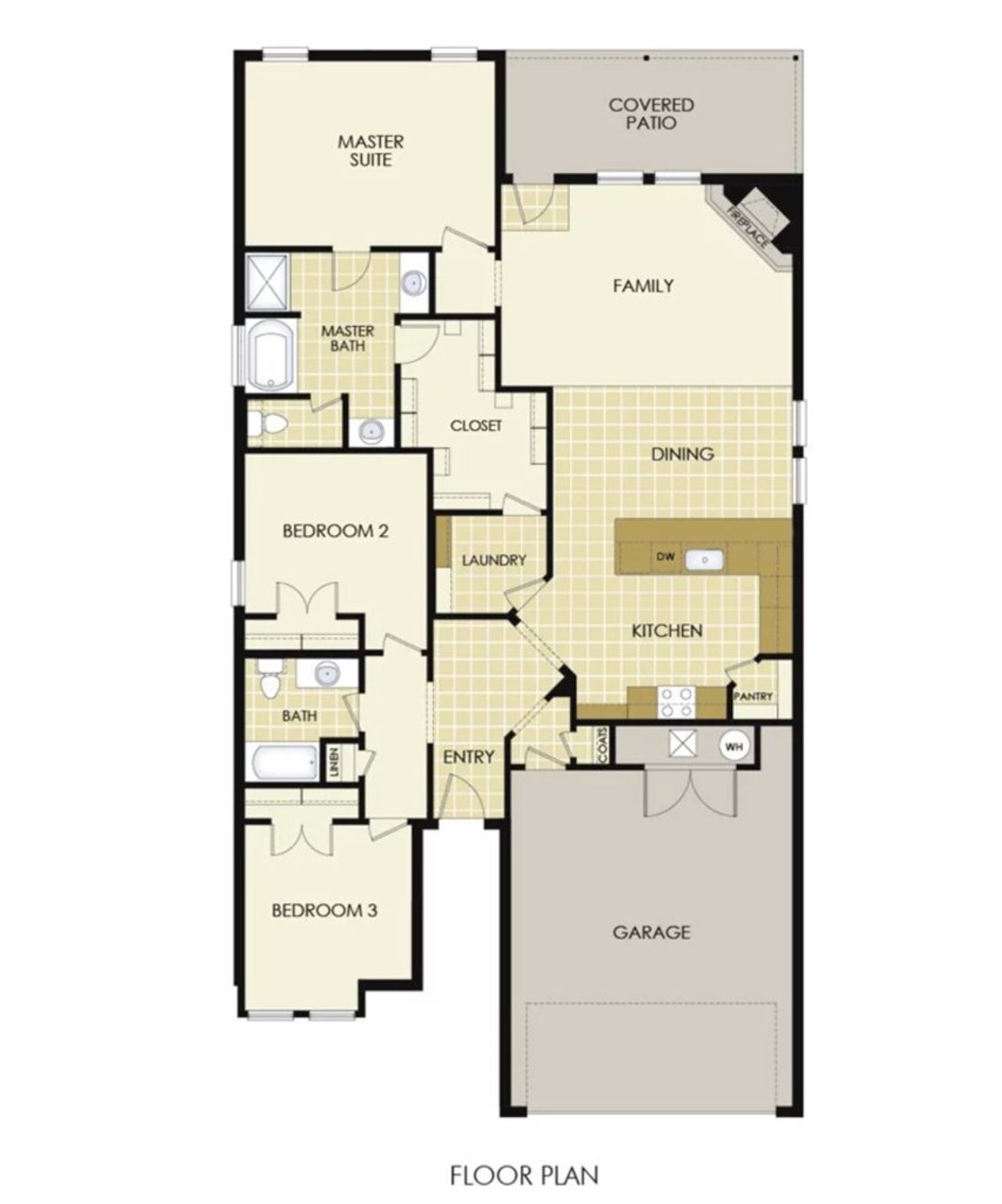 2D floor plan layout for the The Caspian by Wyldewood Homes in Washington Meadows, Sherman, TX (Image 2). 2D floor plan layout for the The Caspian by Wyldewood Homes in Washington Meadows, Sherman, TX (Image 2).