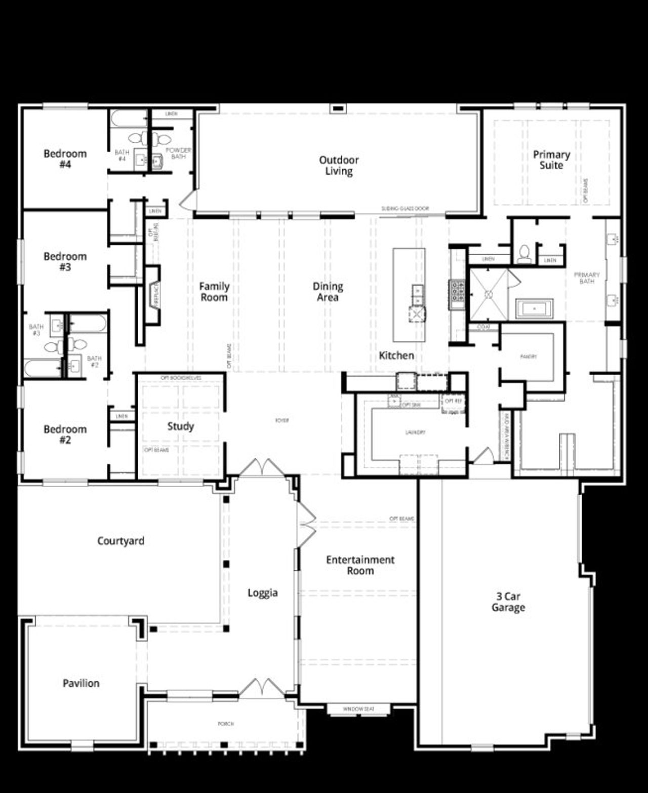 2D floor plan layout of this home in Estates at Bristol Valley, Heath, TX (Image 2). 2D floor plan layout of this home in Estates at Bristol Valley, Heath, TX (Image 2).