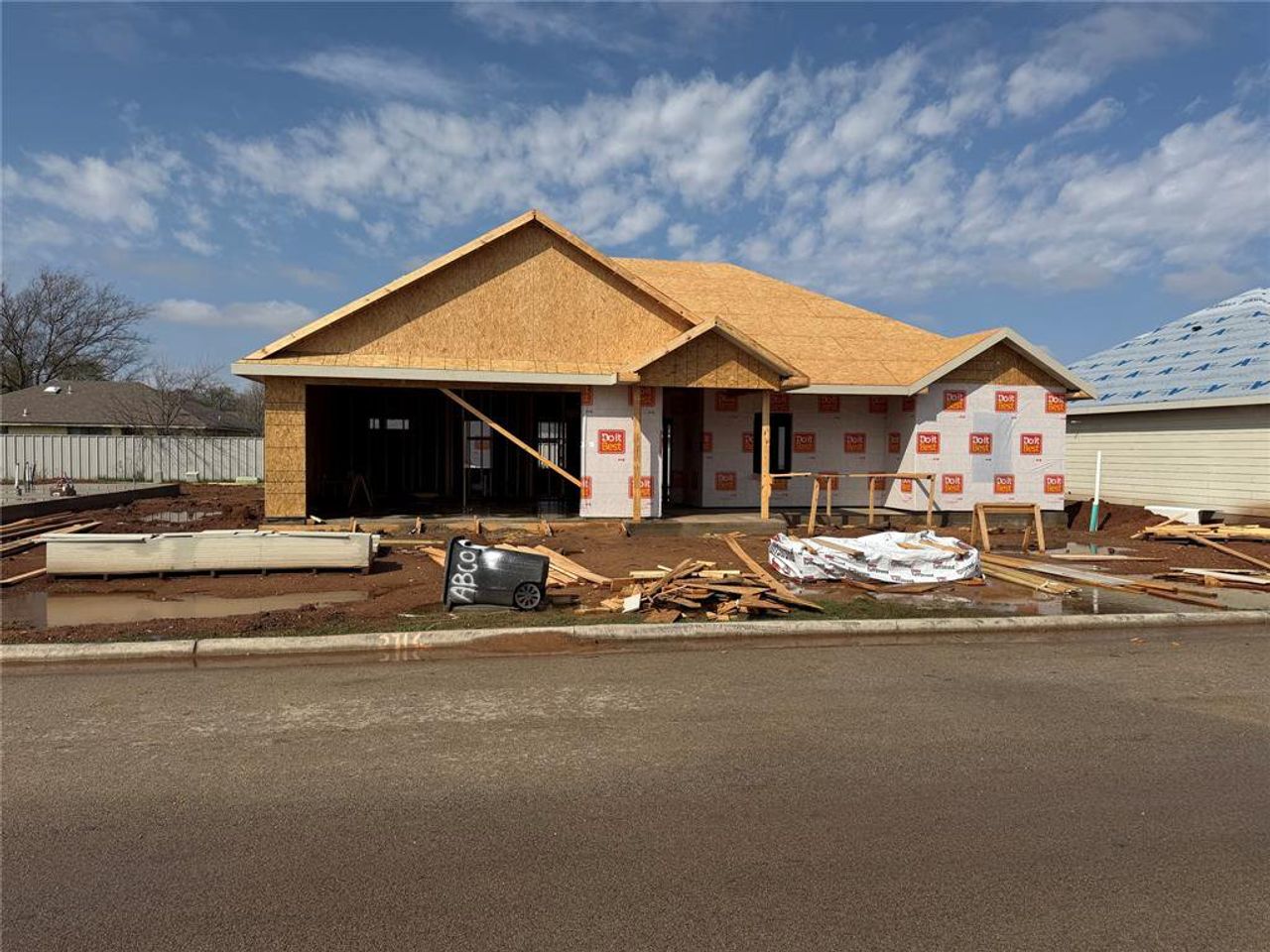 In-progress construction of a new home in , Abilene, TX (Image 2).
