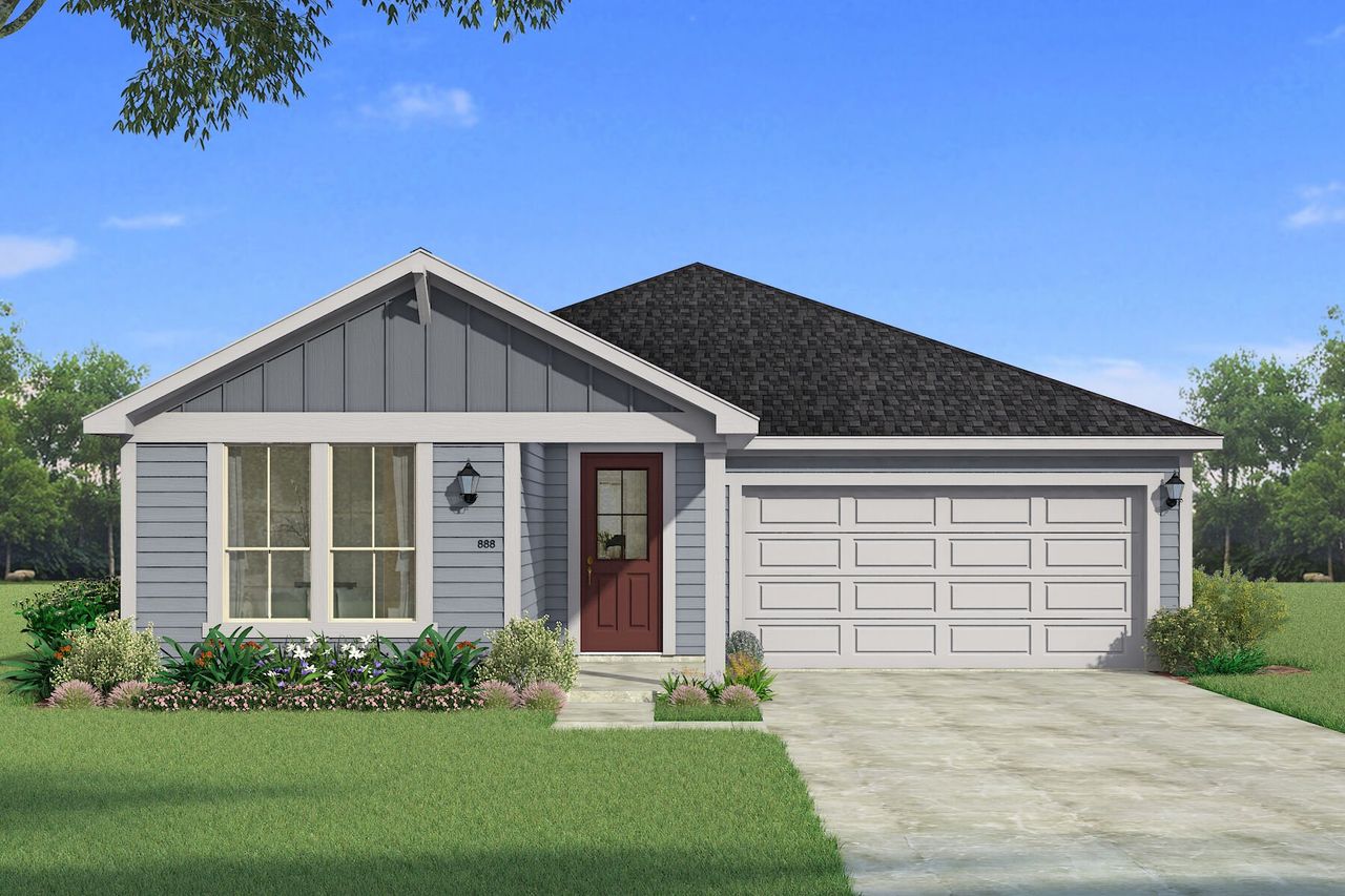 The Aurora - Farmhouse Elevation The Aurora - Farmhouse Elevation