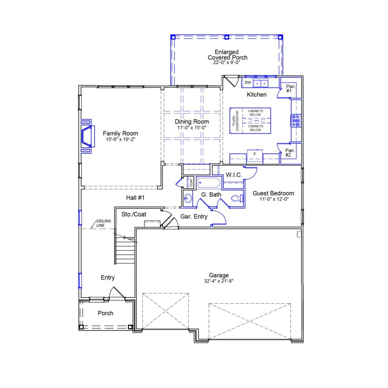 2D floor plan layout of this home in Hanes Lake, Winston-Salem, NC (Image 2). 2D floor plan layout of this home in Hanes Lake, Winston-Salem, NC (Image 2).