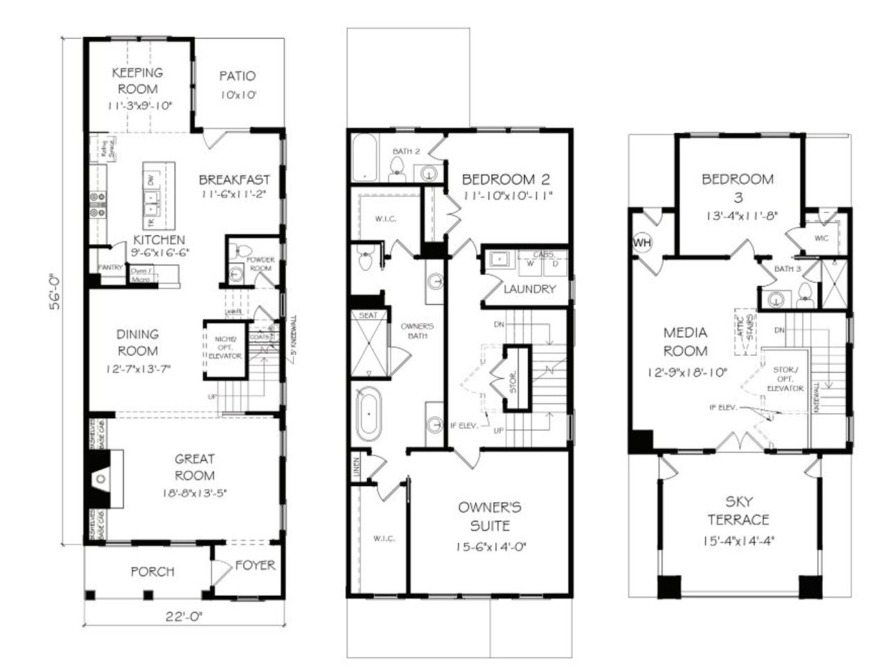 2D floor plan layout for the The Arlington by JW Collection in The Heritage at Farmer’s Crossing, Ball Ground, GA (Image 2).