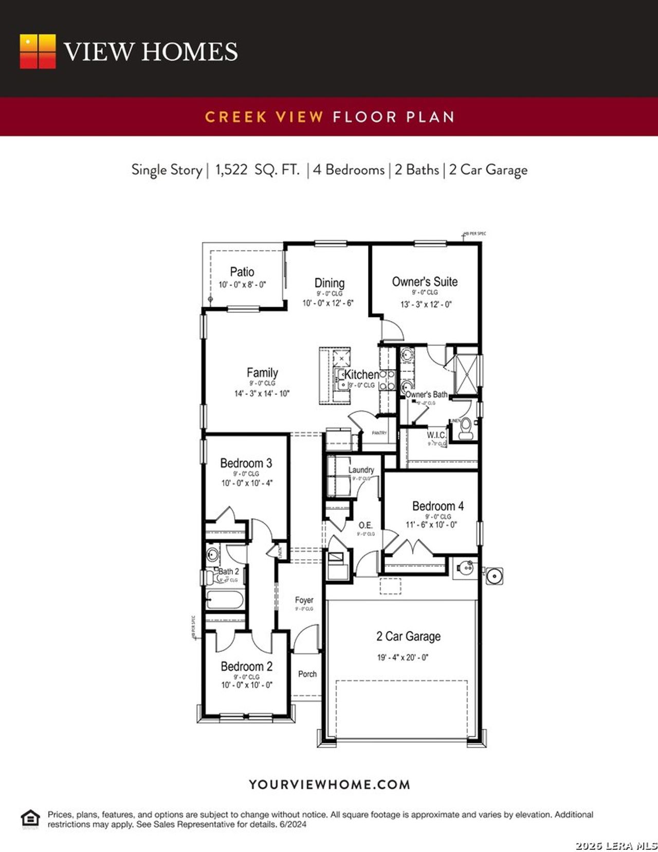 2D floor plan layout of this home in , San Antonio, TX (Image 2).