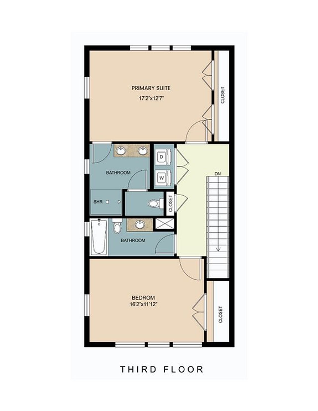 2D floor plan layout for the The Harmony by GROWTH in Three Points at Chosewood Park, Atlanta, GA (Image 2).