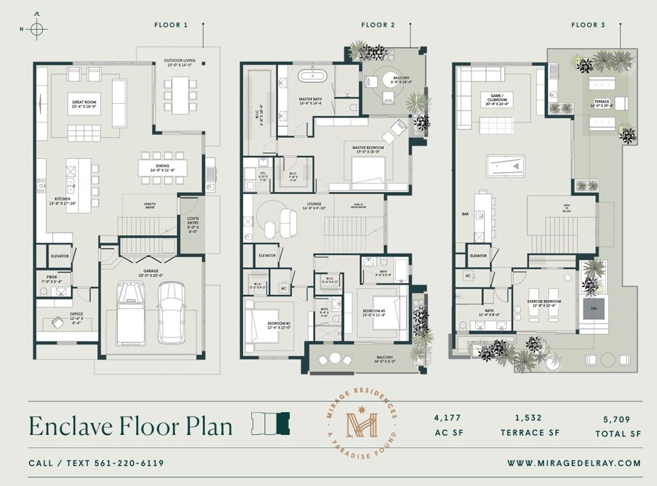 Image 2 representing the Enclave by Jewel Construction Corporation in Mirage Residences, Delray Beach, FL.