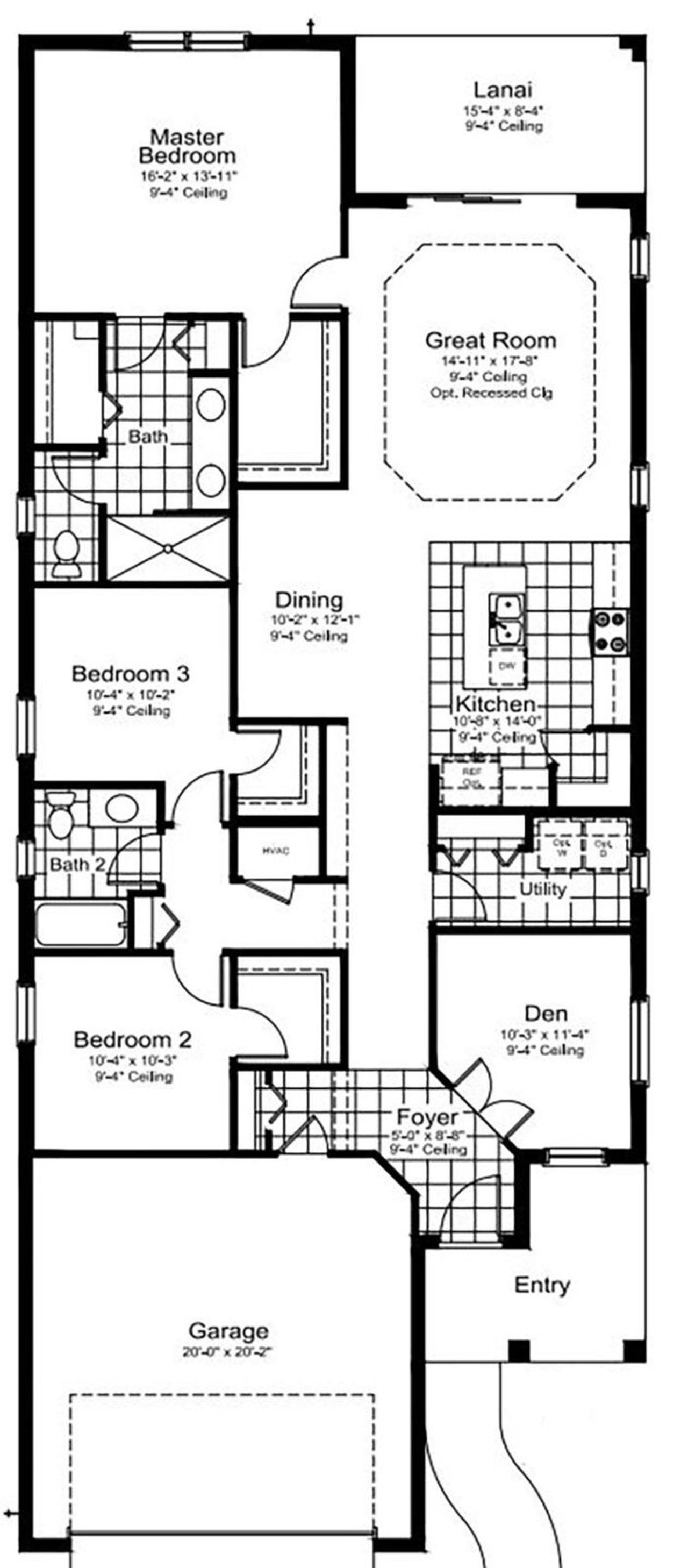 2D floor plan layout of this home in Windward, Sarasota, FL (Image 2).