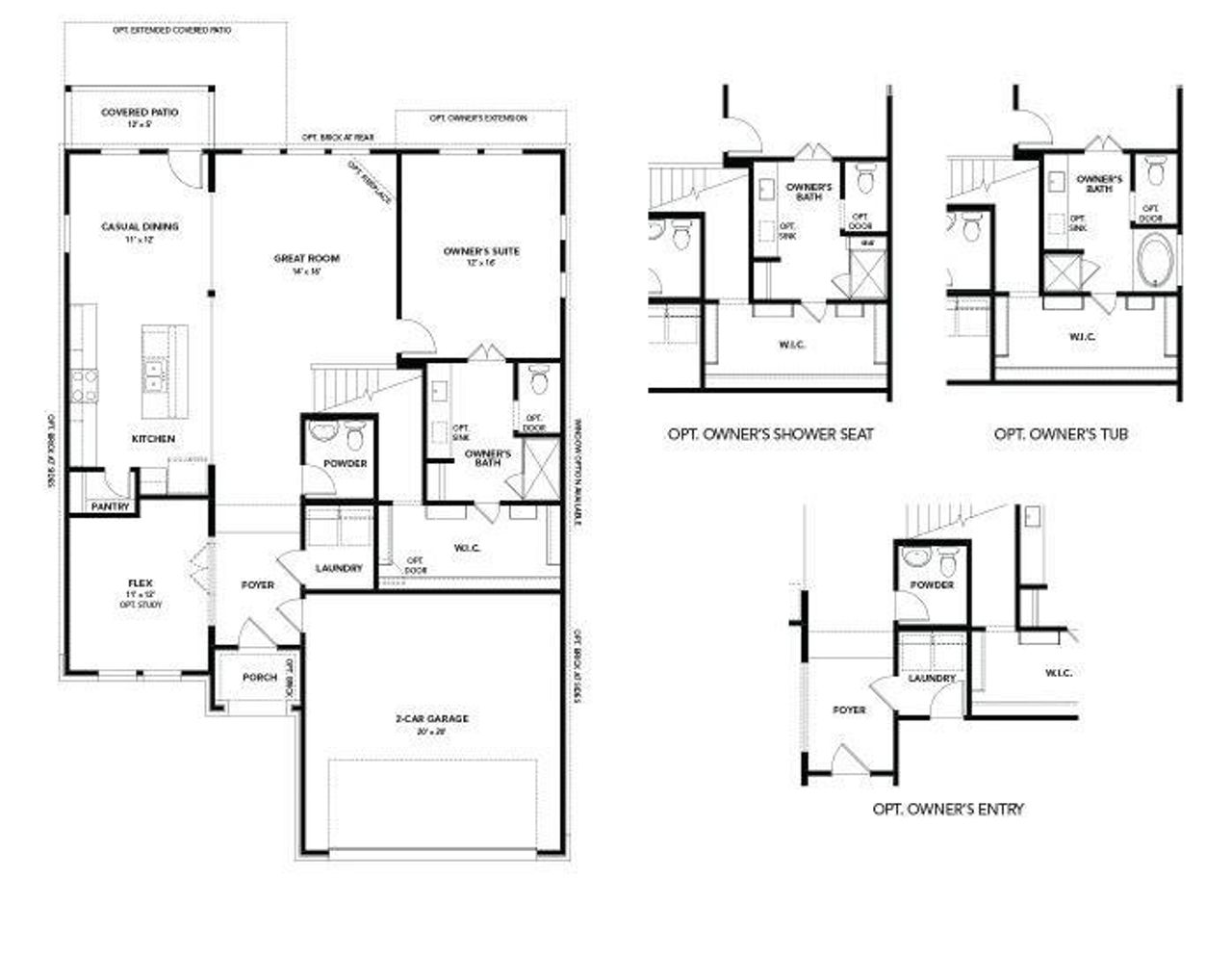 2D floor plan layout of this home in Calumet, Jarrell, TX (Image 2).