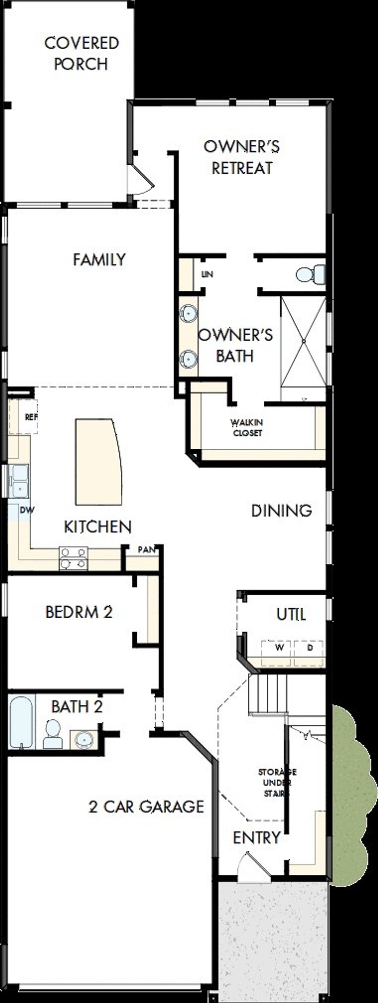 2D floor plan layout of this home in South Brook, Leander, TX (Image 2).
