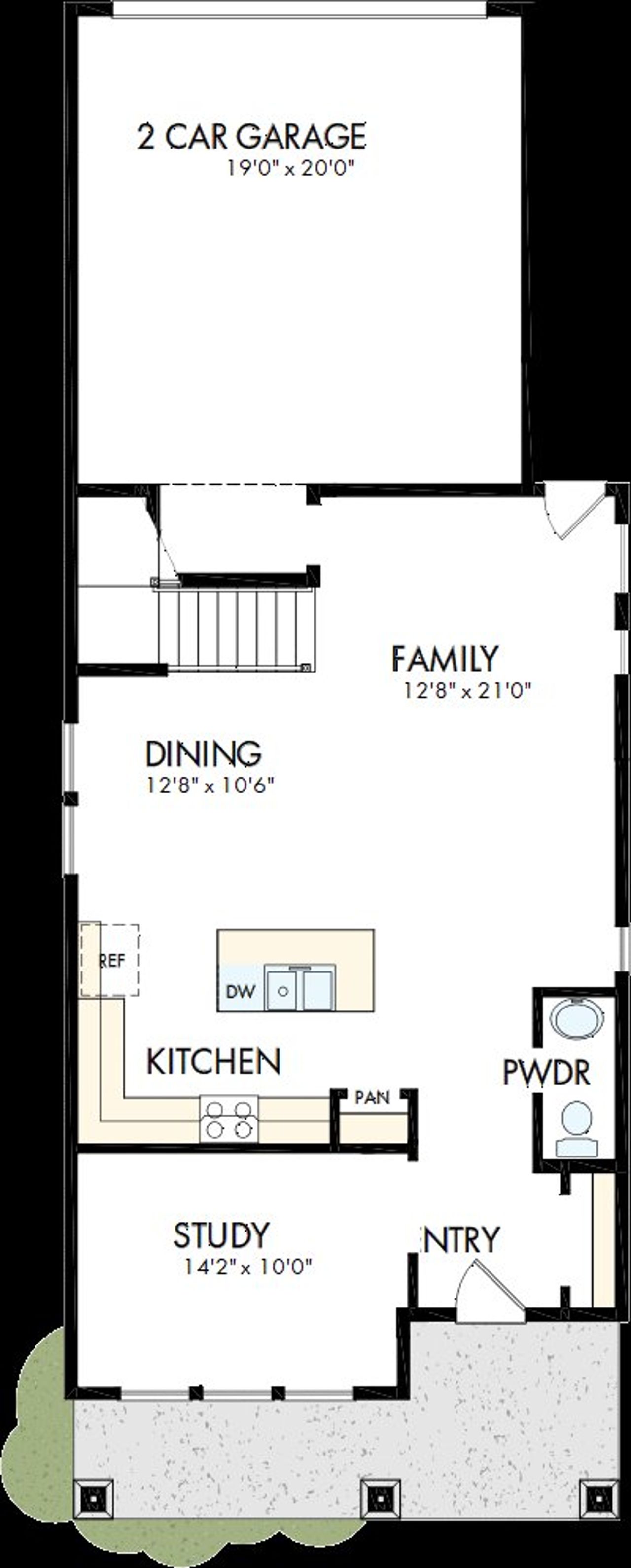 2D floor plan layout of this home in Bridgeland Central: Emerald Heights - Cottages Row Collection, Cypress, TX (Image 2).