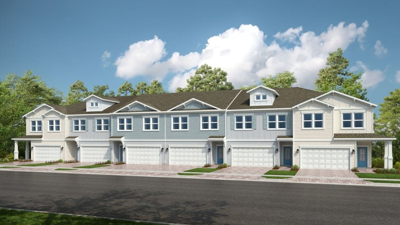 Representative exterior photo of a completed home built from the Bellflower by Taylor Morrison in Cherry Elm at SilverLeaf, St. Augustine, FL (Image 2).