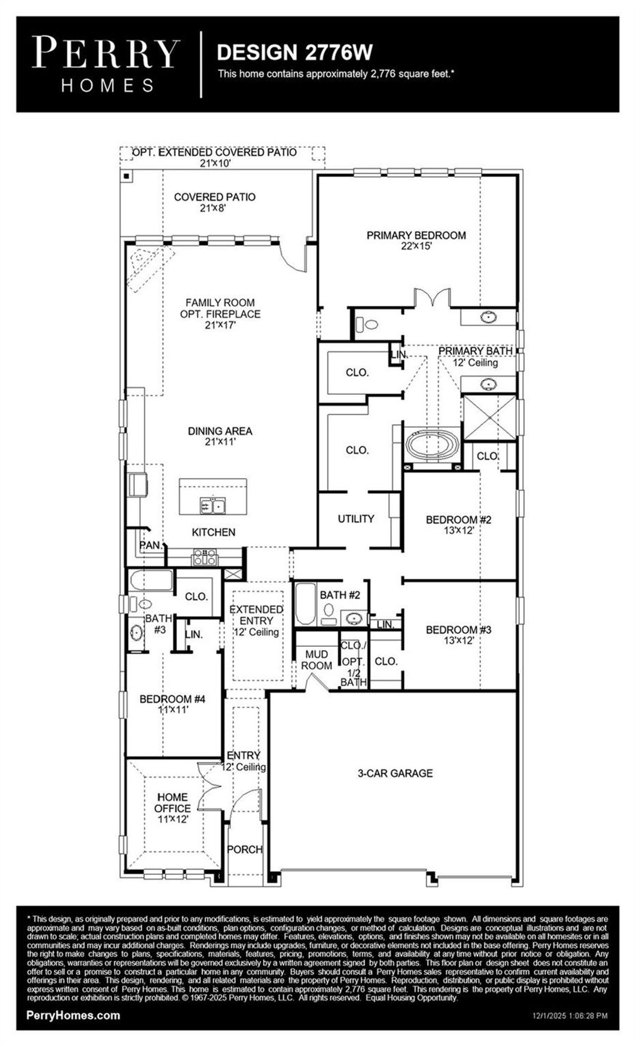 2D floor plan layout of this home in Lariat 60', Liberty Hill, TX (Image 2).