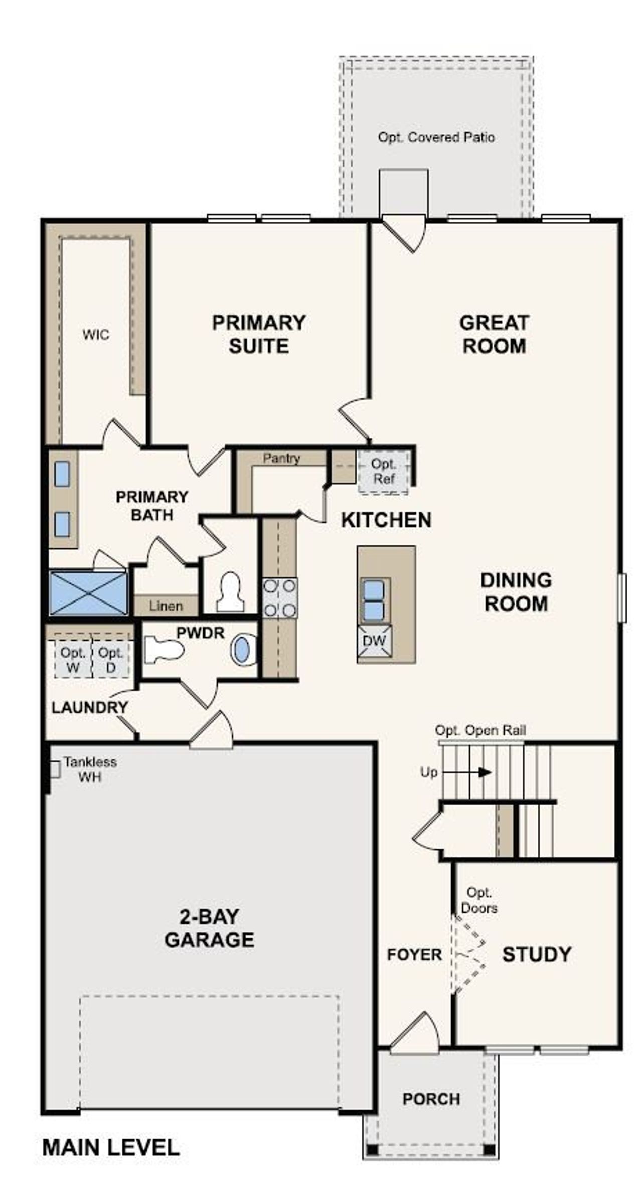 2D floor plan layout of this home in Reveille Estates, Bryan, TX (Image 2).