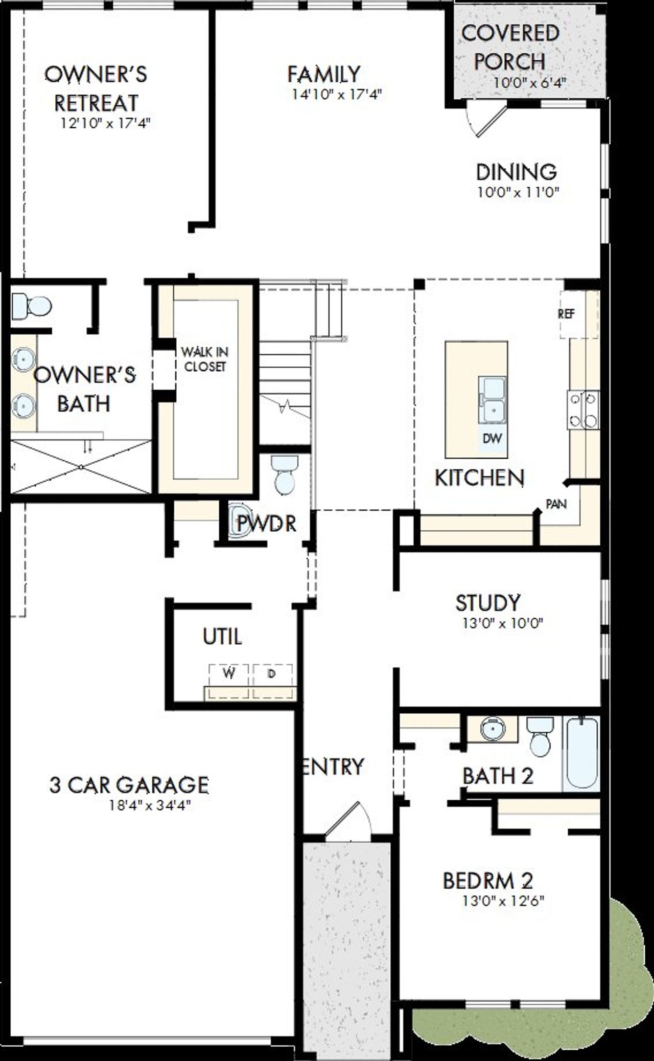 2D floor plan layout of this home in Creekshaw – Classic, Royse City, TX (Image 2). 2D floor plan layout of this home in Creekshaw – Classic, Royse City, TX (Image 2).