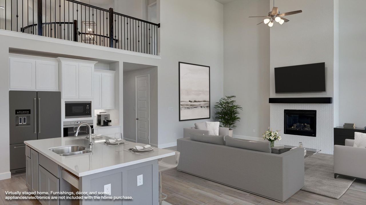 Representative furnished interior of a home built from the 3800W by Perry Homes in Veramendi, New Braunfels (Image 2).