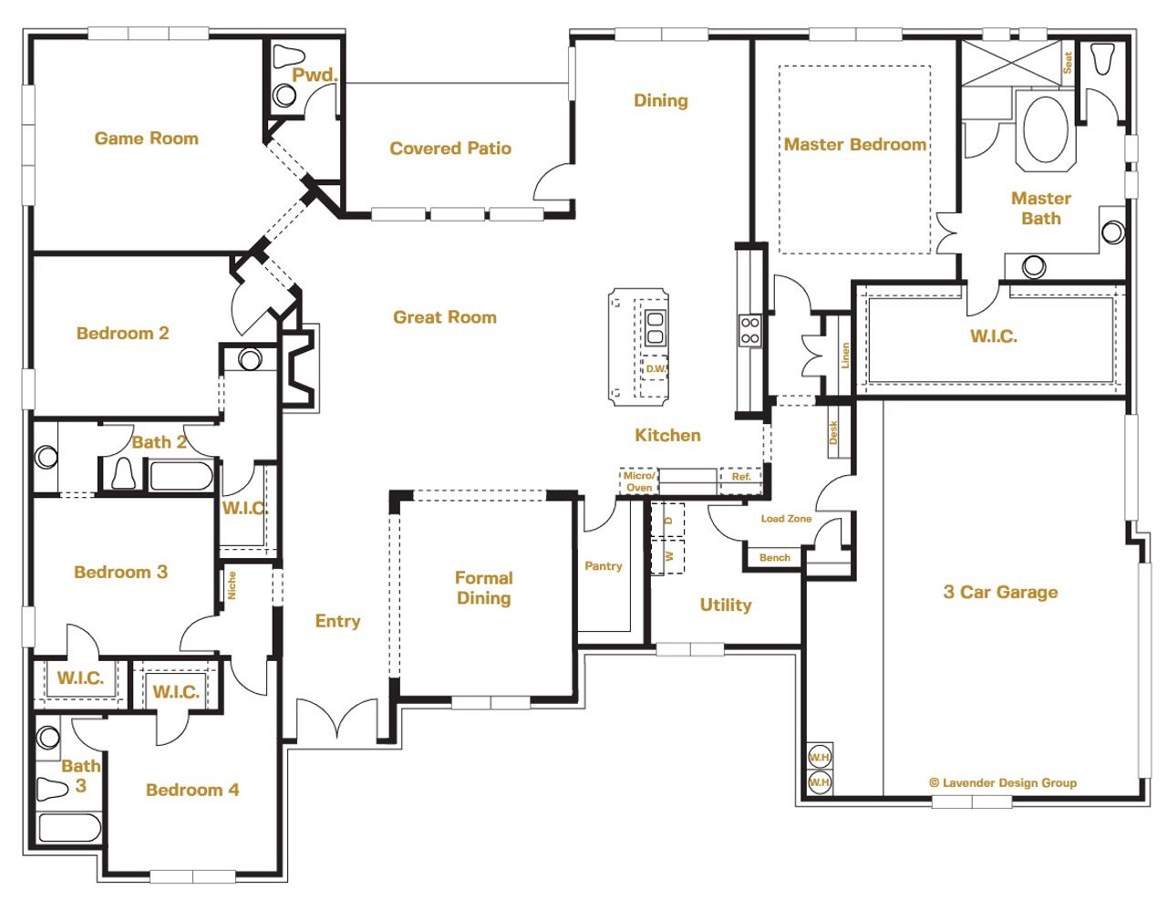 2D floor plan layout for the Granshire by Sitterle Homes in Miralomas 130’s, Boerne, TX (Image 2). 2D floor plan layout for the Granshire by Sitterle Homes in Miralomas 130’s, Boerne, TX (Image 2).