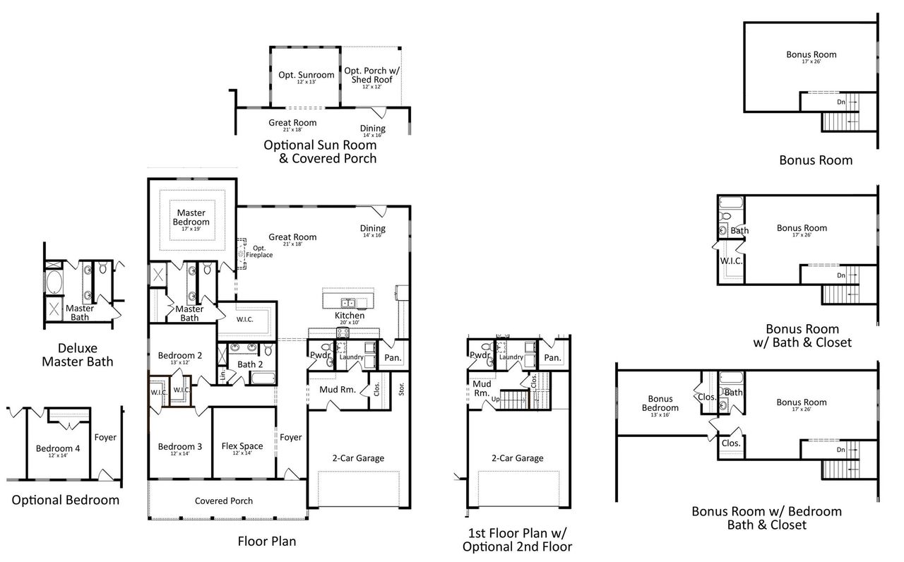 2D floor plan layout of this home in , Ridgeville, SC (Image 2).