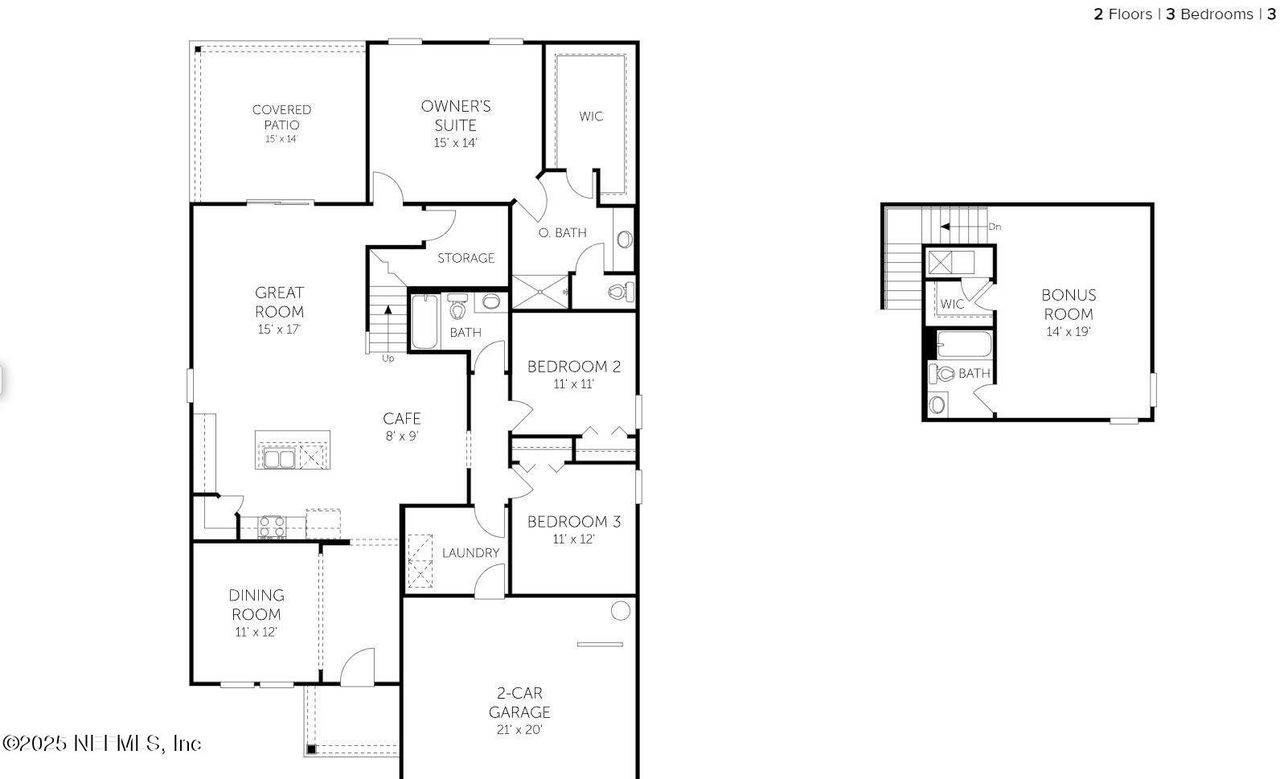 2D floor plan layout of this home in , Jacksonville, FL (Image 2).