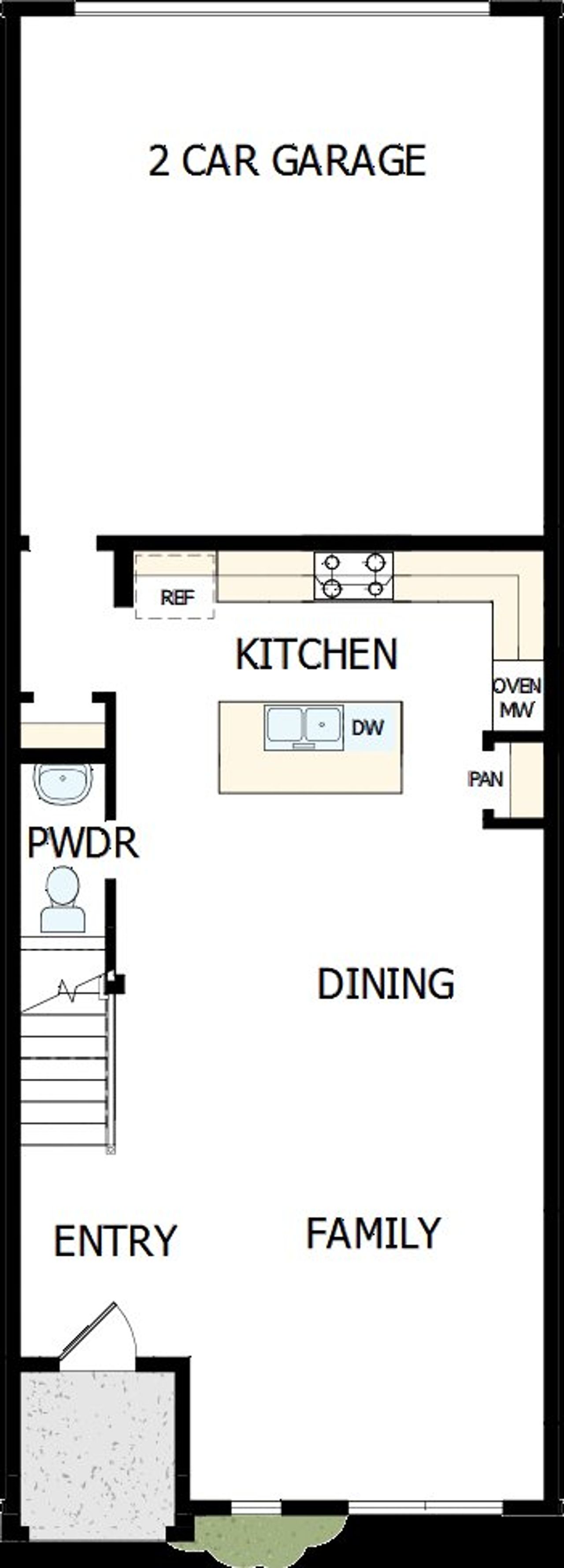 2D floor plan layout of this home in Hillside at Las Colinas, Irving, TX (Image 2).