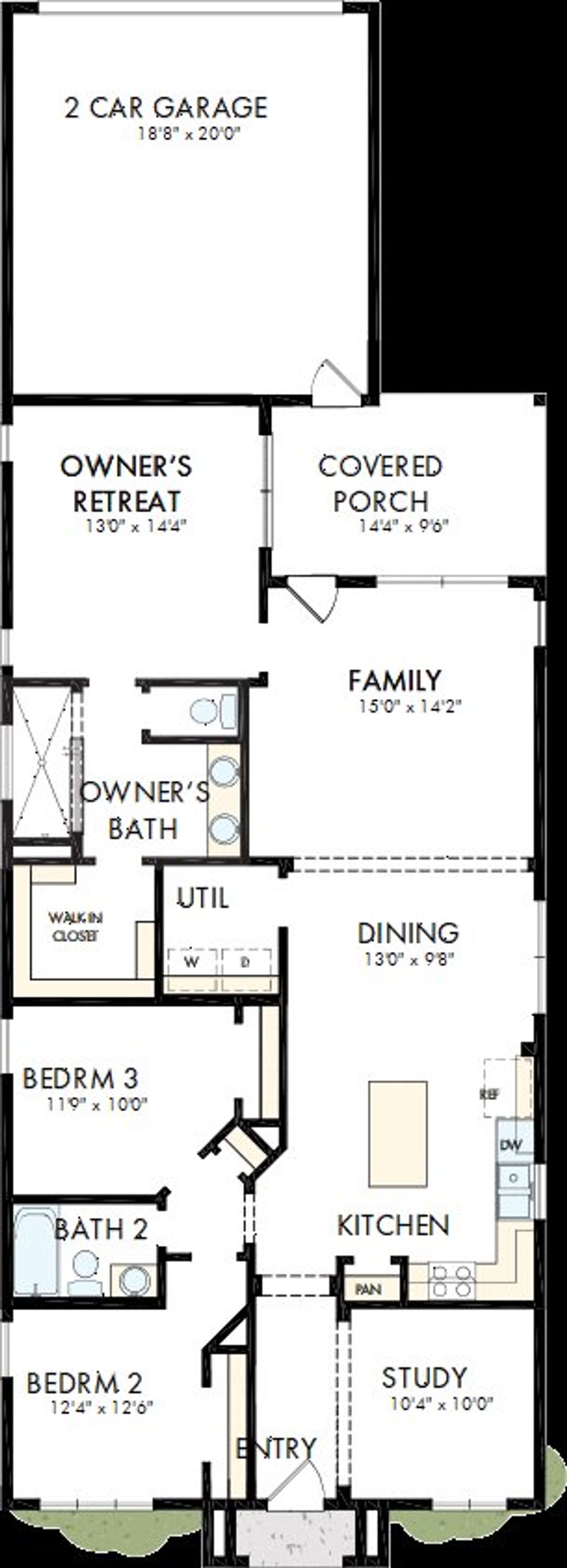 2D floor plan layout of this home in Bridgeland Central: Emerald Heights - Landmark Row Collection, Cypress, TX (Image 2). 2D floor plan layout of this home in Bridgeland Central: Emerald Heights - Landmark Row Collection, Cypress, TX (Image 2).