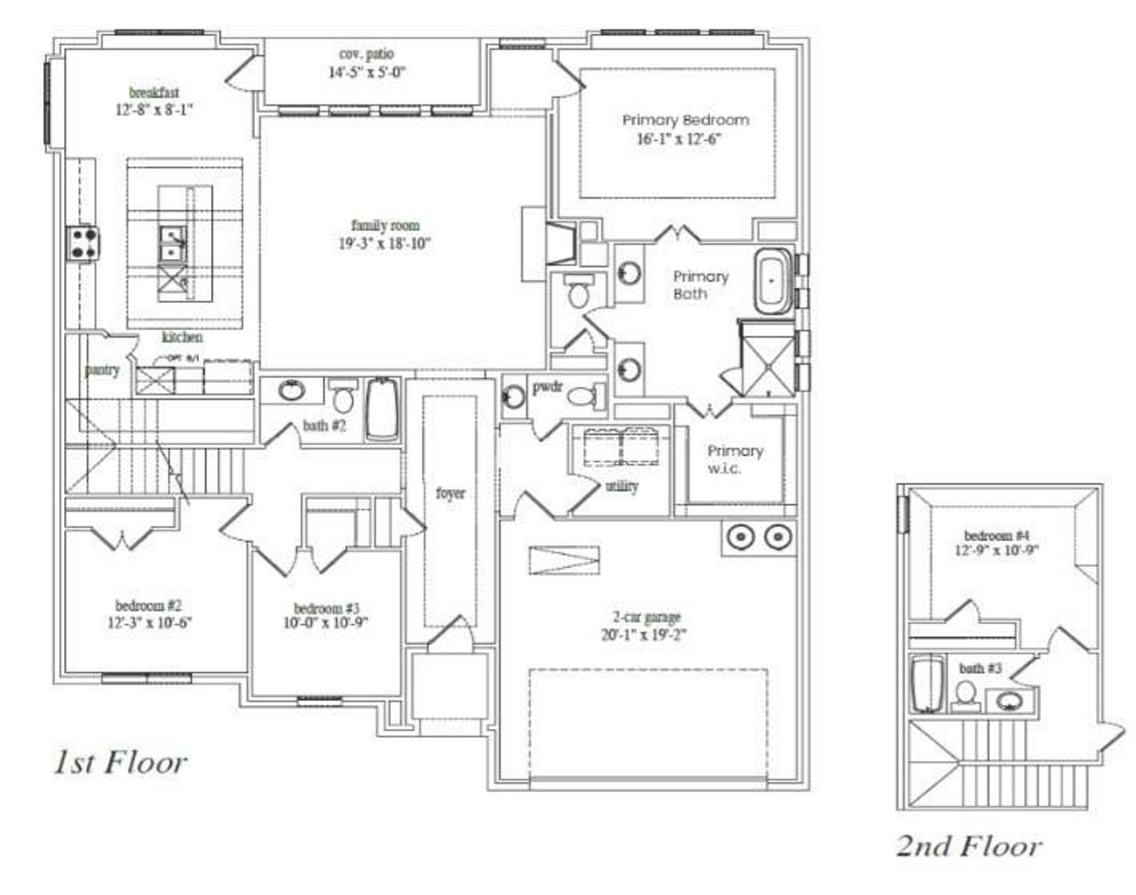 2D floor plan layout of this home in Lake Forest, Woodway, TX (Image 2).