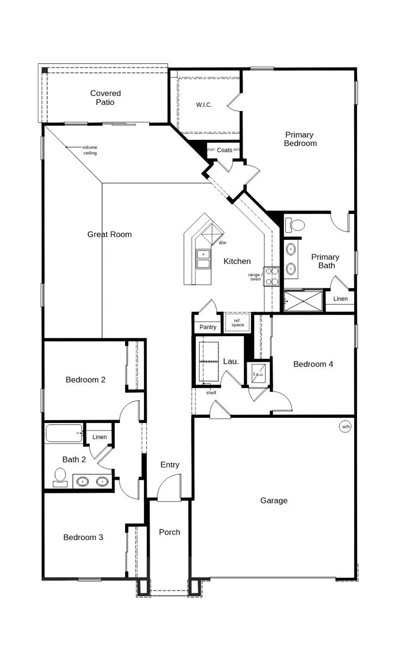 2D floor plan layout of this home in Bellbrooke, Jacksonville, FL (Image 2).