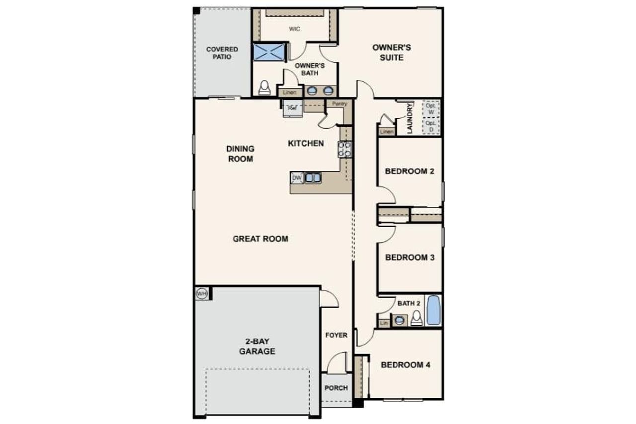 2D floor plan layout for the Heritage by Century Complete in Mesquite Hills, Cottonwood, AZ (Image 2). 2D floor plan layout for the Heritage by Century Complete in Mesquite Hills, Cottonwood, AZ (Image 2).