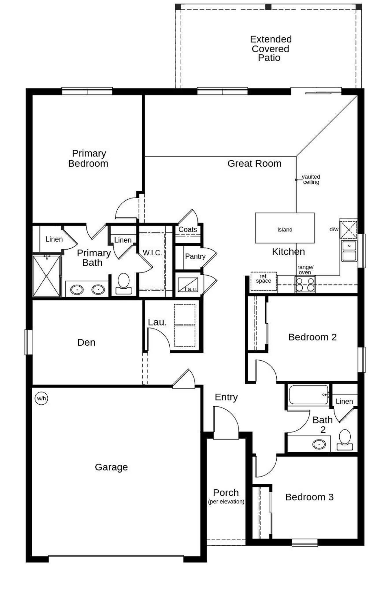 2D floor plan layout of this home in Silver Lake Estates II, Leesburg, FL (Image 2).