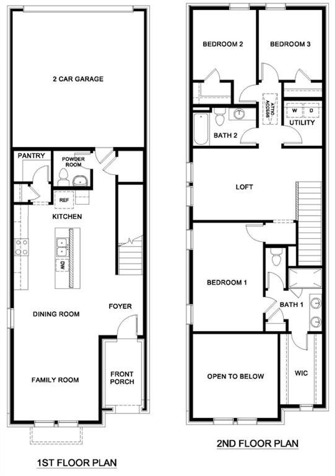 2D floor plan layout of this home in Waterbend, Euless, TX (Image 2).