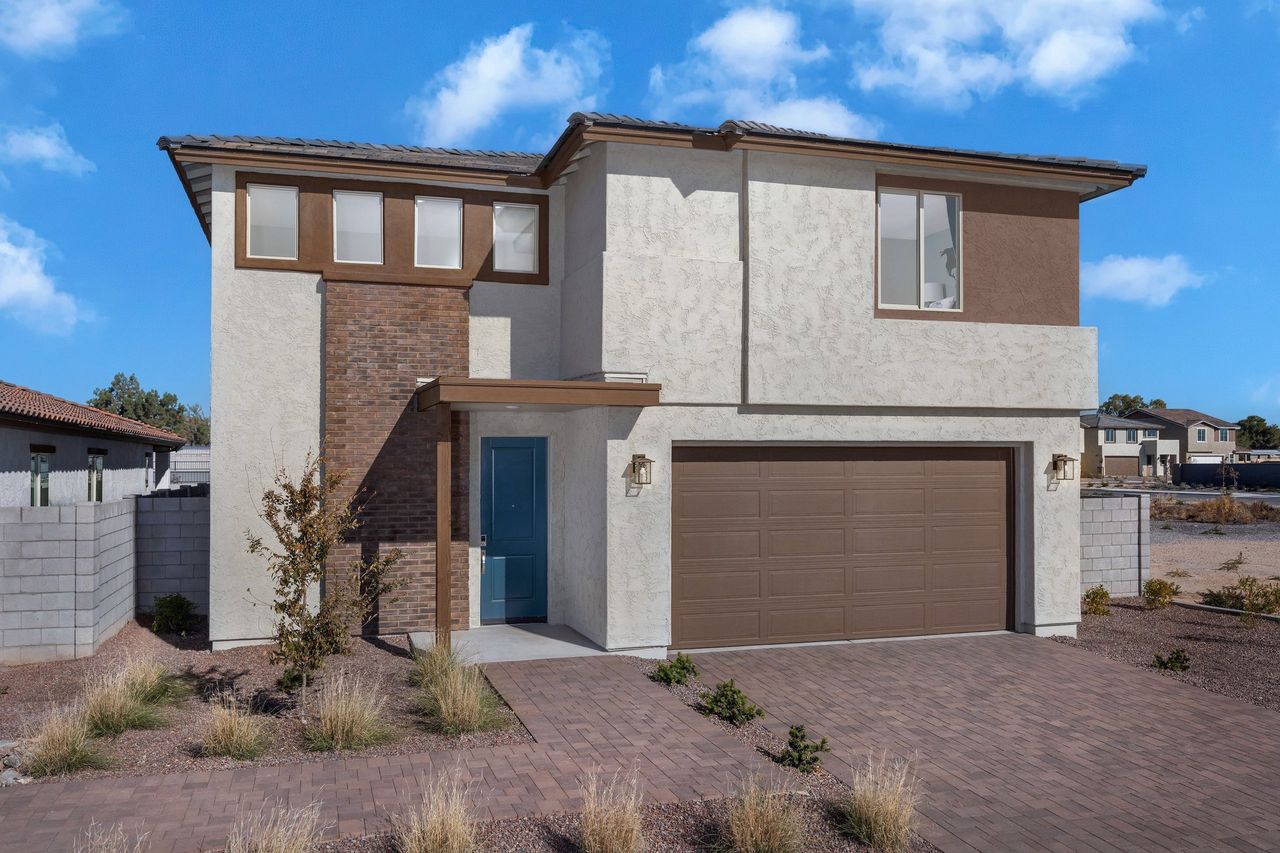 Representative exterior photo of a completed home built from the Verna by Risewell Homes in Valencia at Citrus Park, Goodyear, AZ (Image 2).