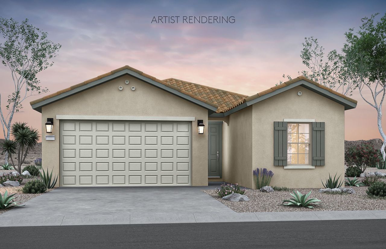 Representative exterior photo of a completed home built from the Bergamot by Pulte Homes in Festival Foothills, Buckeye, AZ (Image 2).