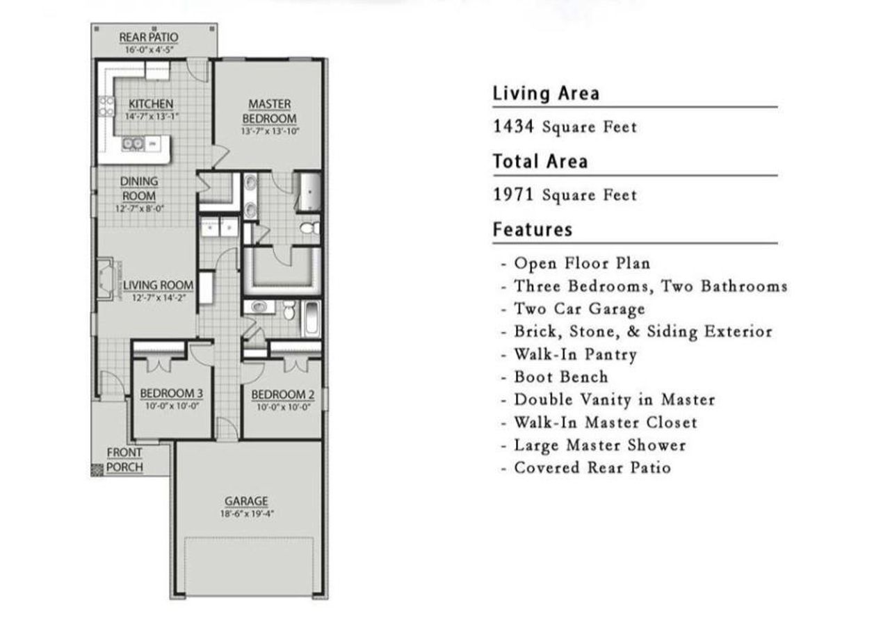 2D floor plan layout of this home in , Beasley, TX (Image 2). 2D floor plan layout of this home in , Beasley, TX (Image 2).