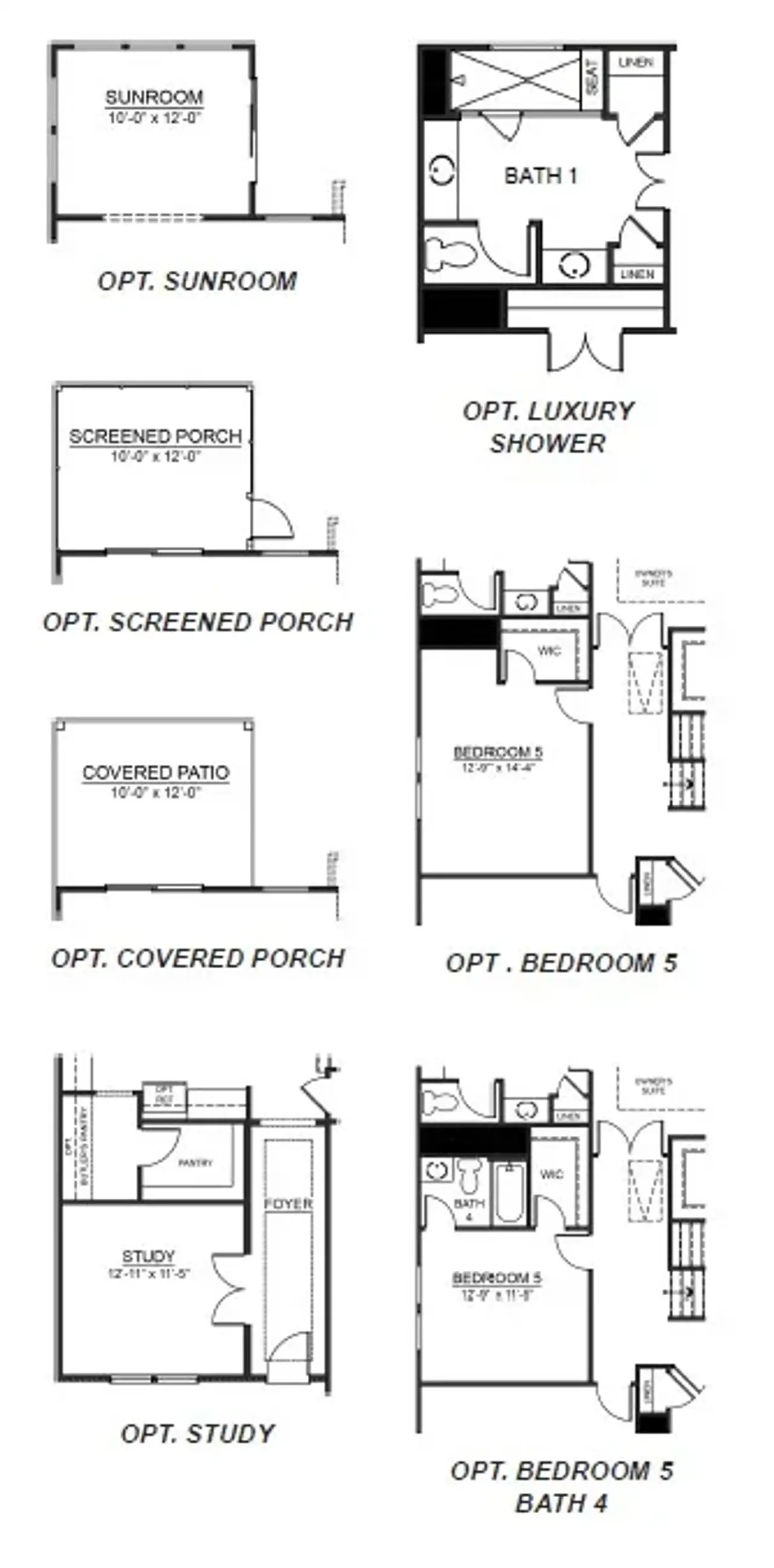 2D floor plan layout for the Hampshire by D.R. Horton in Reedy Lake, Piedmont, SC (Image 2).
