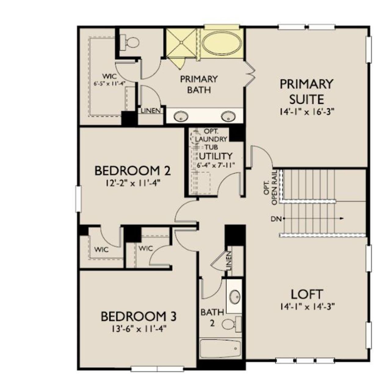 2D floor plan layout of this home in Patterson Ranch, Georgetown, TX (Image 2). 2D floor plan layout of this home in Patterson Ranch, Georgetown, TX (Image 2).