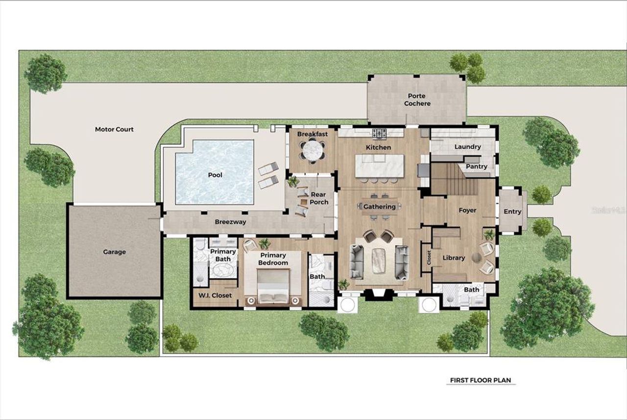 2D floor plan layout of this home in , Winter Park, FL (Image 2).