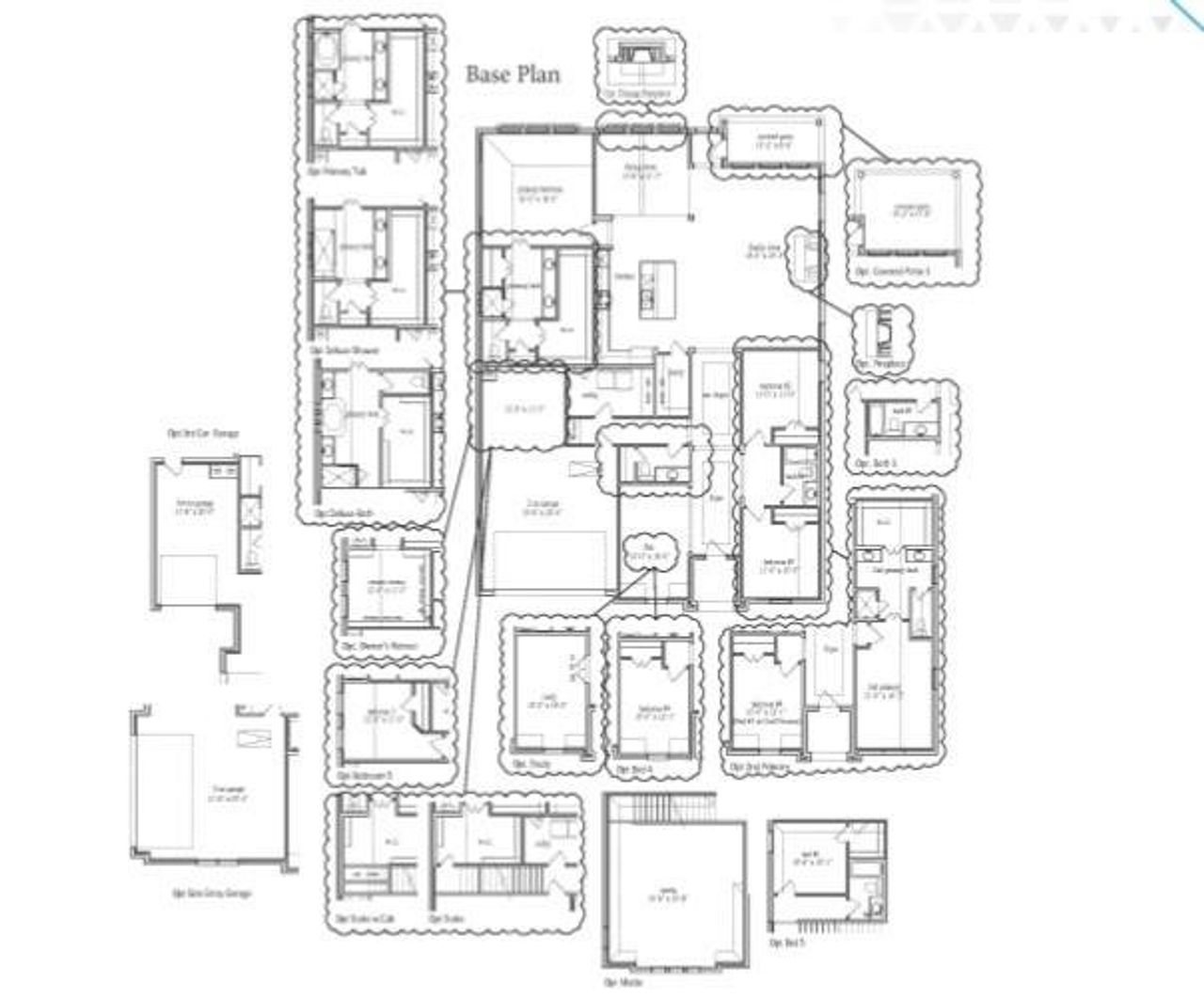 2D floor plan layout of this home in The Parks at Panchasarp Farms - Phase 3, Burleson, TX (Image 2).