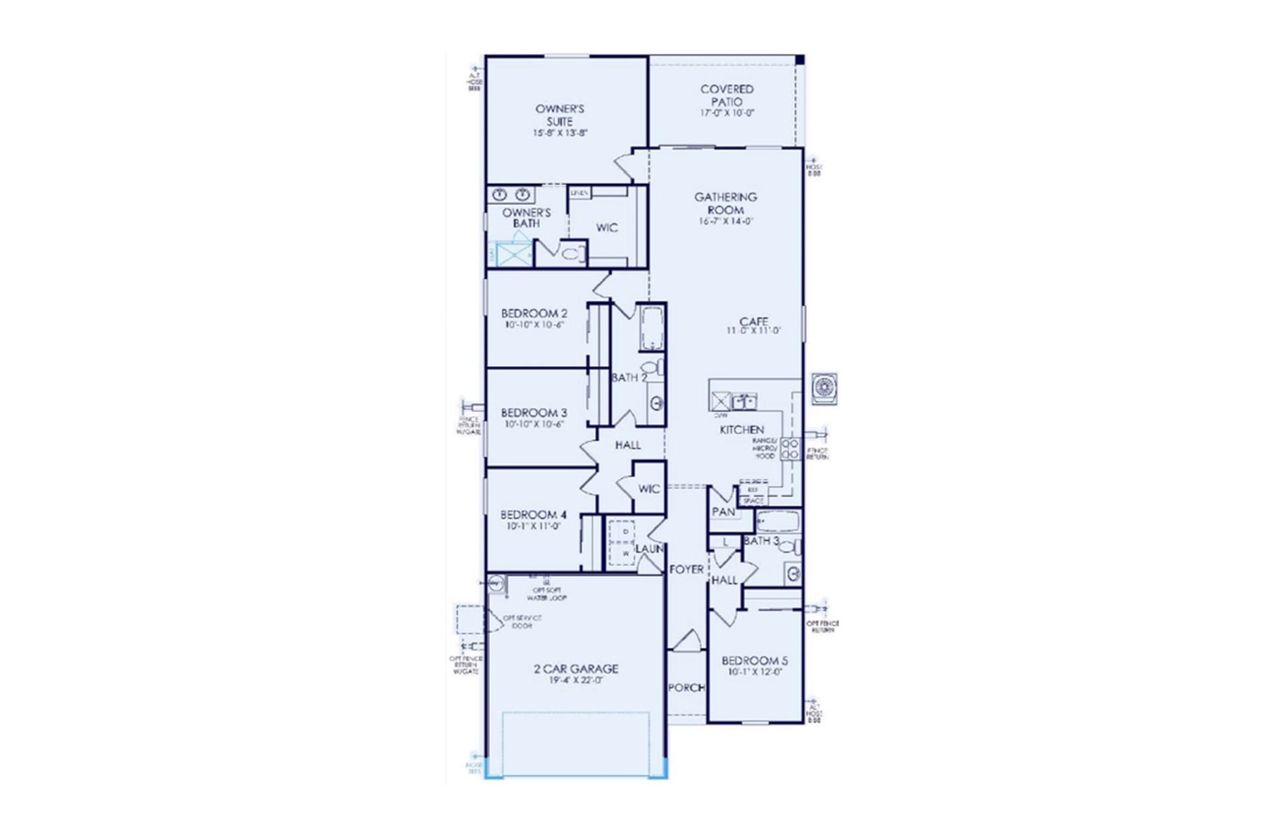 2D floor plan layout of this home in Hayden Estates, Buckeye, AZ (Image 2).