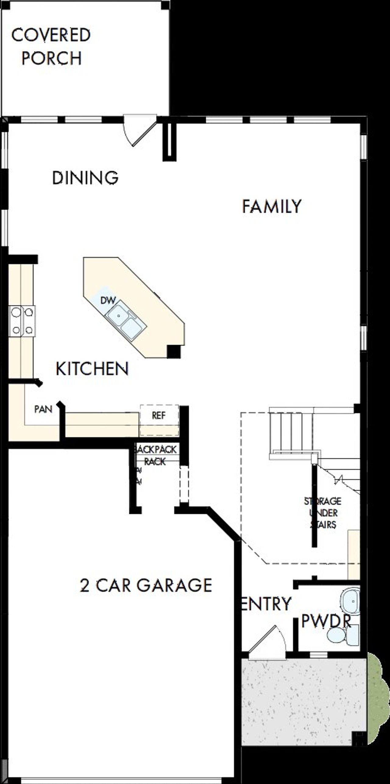 2D floor plan layout of this home in Hidden Springs - The Park Collection, Smyrna, TN (Image 2).