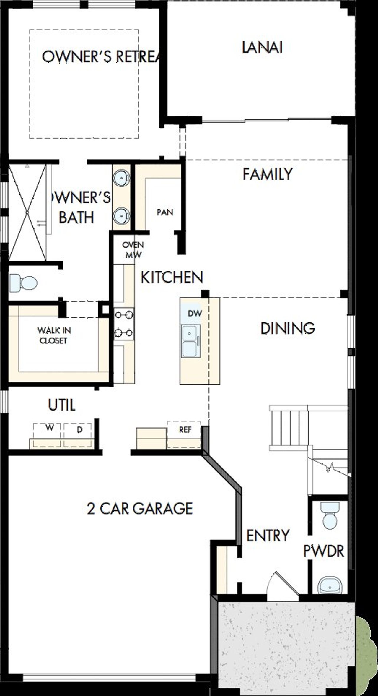 2D floor plan layout of this home in North River Ranch – Garden Series, Parrish, FL (Image 2).