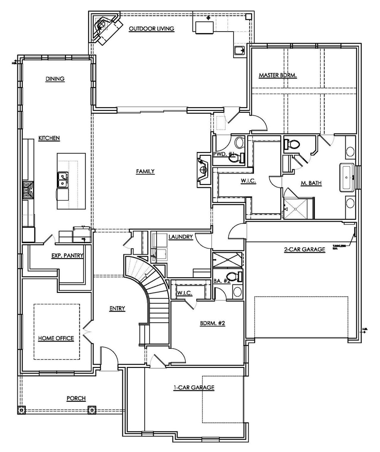 2D floor plan layout of this home in Santa Rita Ranch, Santa Rita Ranch, TX (Image 2).