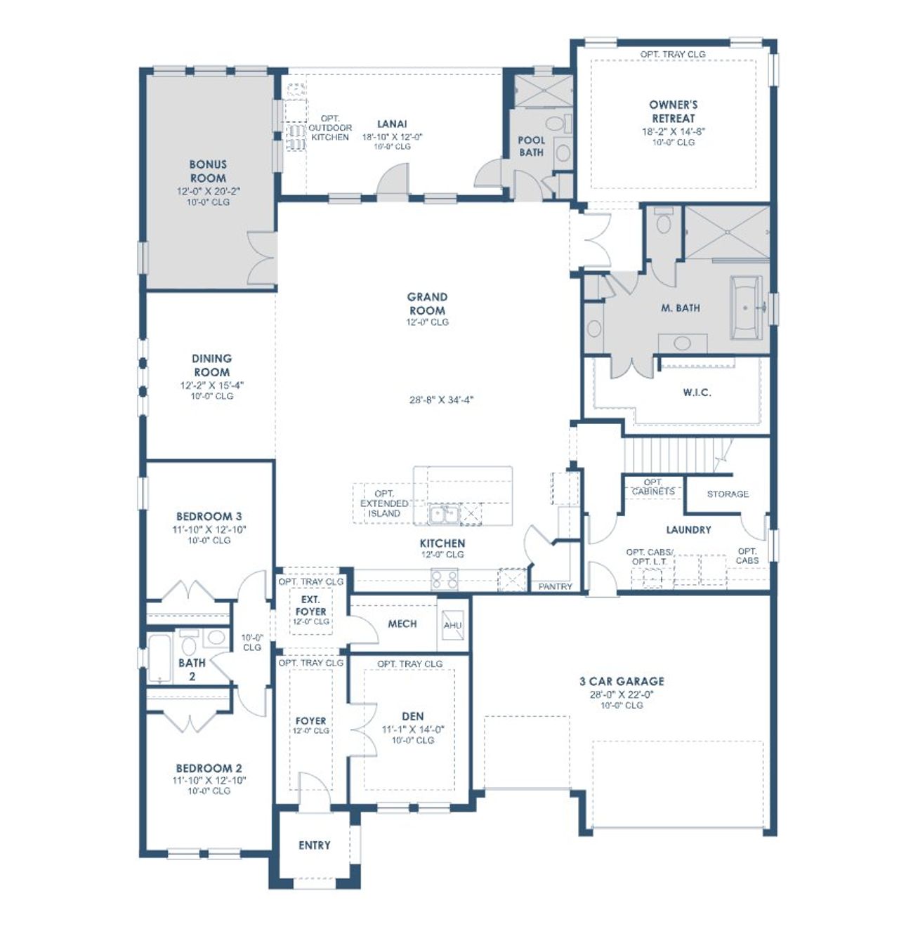 2D floor plan layout of this home in Crestwood Estates, Valrico, FL (Image 2).
