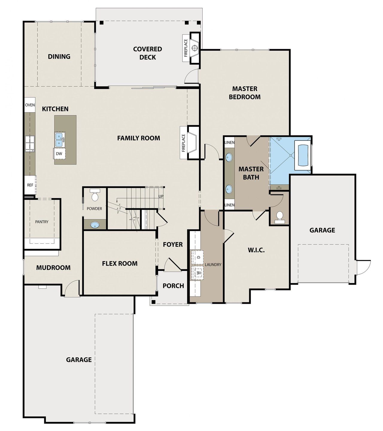 2D floor plan layout for the Dunwoody by Peachtree Building Group in Town Farms, Sandy Springs, GA (Image 2). 2D floor plan layout for the Dunwoody by Peachtree Building Group in Town Farms, Sandy Springs, GA (Image 2).